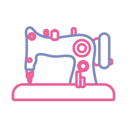 colored sewing machine over  white background  vector illustrationのイラスト素材