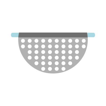 colorful bowl drainer over white  background  vector illsutrationのイラスト素材