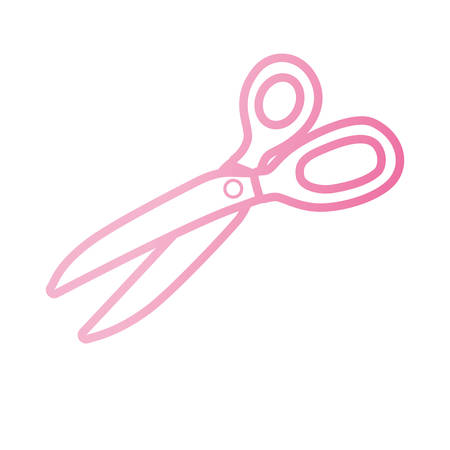 colored  scissors  over white  background vector illustratinのイラスト素材