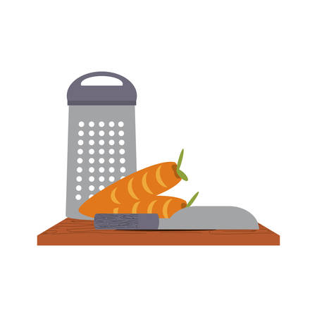 colorful cutting board  over white  background vector illustrationのイラスト素材