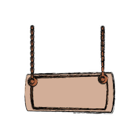 hanging sign icon over white background vector illustrationのイラスト素材