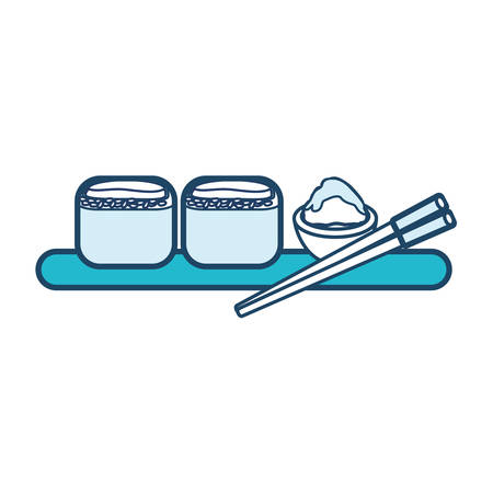 sushi icon over white background vector illustrationのイラスト素材