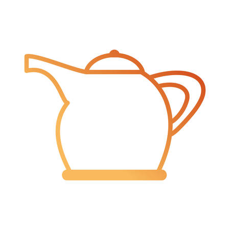 tea pot icon over white background vector illustrationのイラスト素材