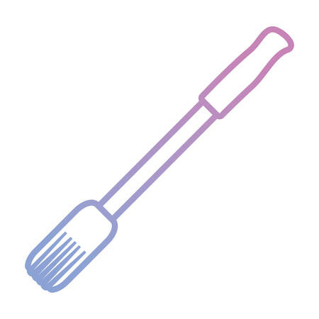 meat fork icon over white background vector illustrationのイラスト素材