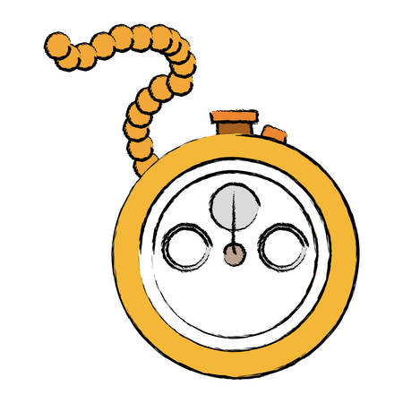 vintage watch icon over white background vector illustrationのイラスト素材
