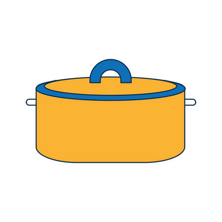 kitchen pot icon over white background vector illustrationのイラスト素材