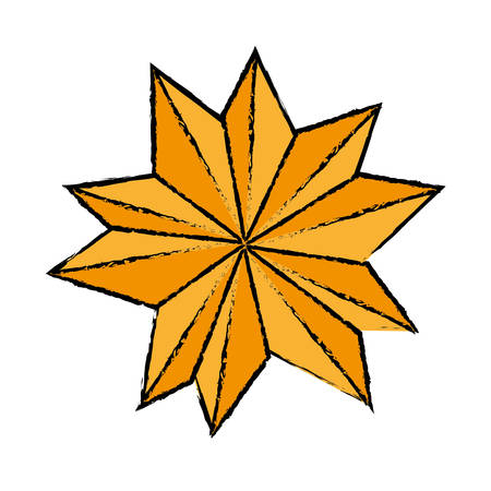 star icon over white background colorful design vector illustrationのイラスト素材