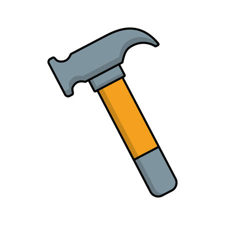 hammer tool icon over white background vector illustrationのイラスト素材