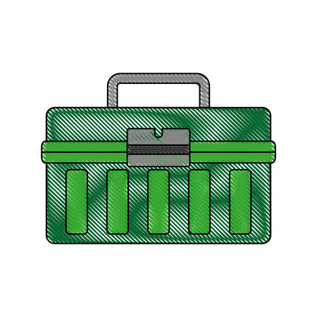 tool box icon over white background vector illustrationのイラスト素材