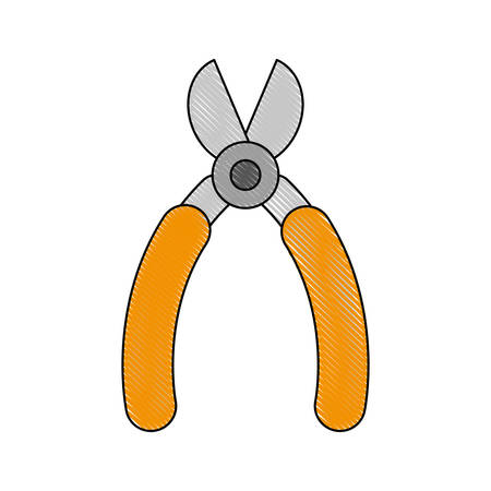 cutting pliers icon over white background vector illustrationのイラスト素材