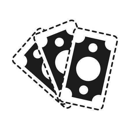 money bills icon over white background vector illustrationのイラスト素材