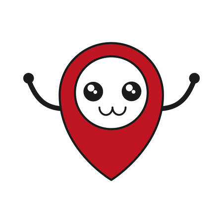 location pin icon over white background vector illustrationのイラスト素材