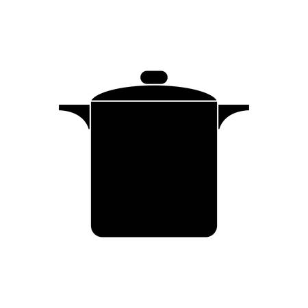 cooking pot icon over white background vector illustrationのイラスト素材