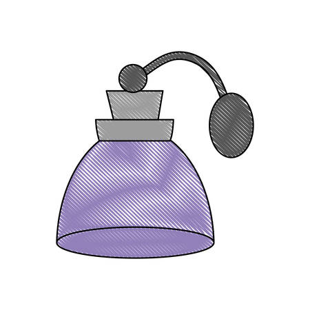 fragance bottle icon over white background colorful design vector illustrationのイラスト素材