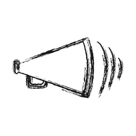 megaphone icon over white background vector illustrationのイラスト素材