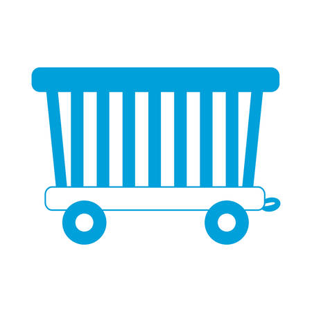 Wagon icon over white background vector illustration.のイラスト素材