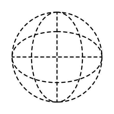Global sphere icon over white background vector illustrationのイラスト素材