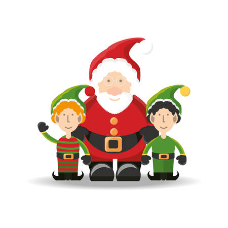 Santa of Merry Christmas season theme Vector illustrationのイラスト素材