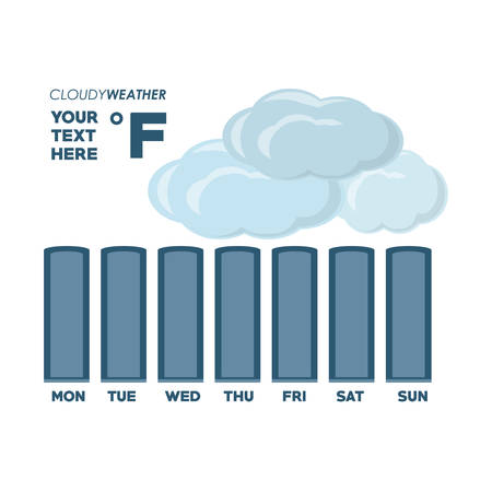 Cloud of weather calendar and climate theme Vector illustrationのイラスト素材
