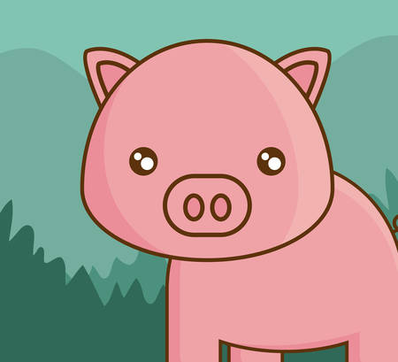 cute icon over colorful background vector illustrationのイラスト素材