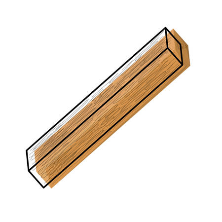 Wooden stick icon over white background vector illustrationのイラスト素材