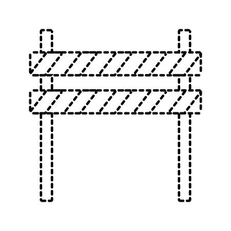warning barrier icon over white background vector illustrationのイラスト素材