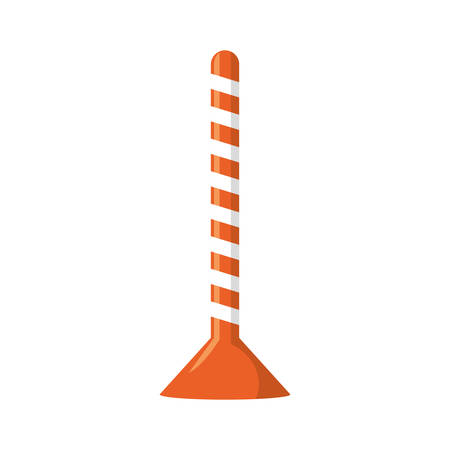 Colorful traffic cone over white background vector  illustration.のイラスト素材