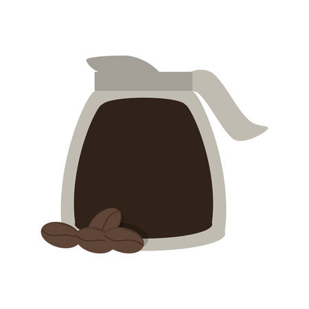 coffee pot icon over white background colorful design vector illustrationのイラスト素材
