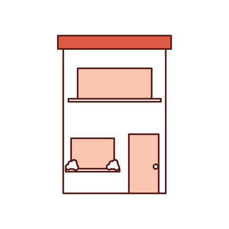 house icon over white background colorful design vector illustrationのイラスト素材