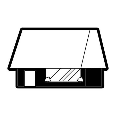 Monochromatic houseのイラスト素材