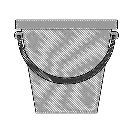 bucket icon over white background vector illustrationのイラスト素材
