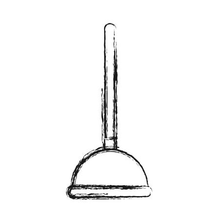 plunger icon over white background vector illustrationのイラスト素材