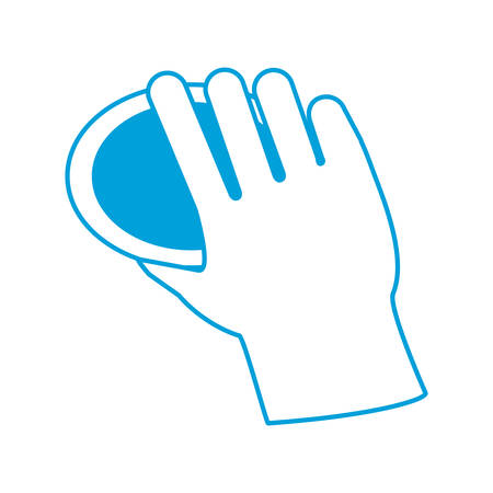 cleaning glove icon over white background vector illustrationのイラスト素材