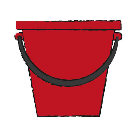 bucket icon over white background vector illustrationのイラスト素材
