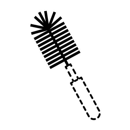 cleaning brush icon over white background vector illustrationのイラスト素材