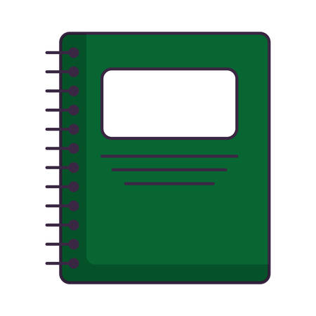 notebook icon over white background vector illustrationのイラスト素材