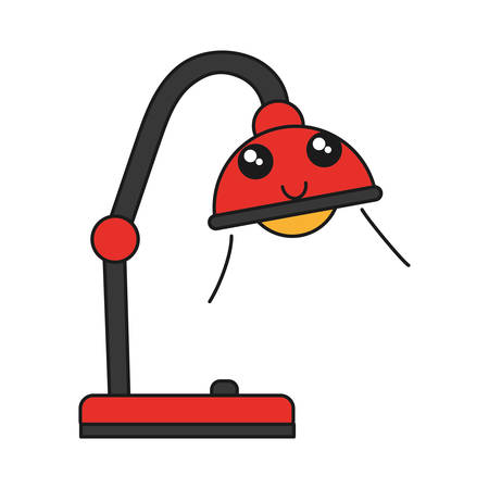 desk lamp icon over white background vector illustrationのイラスト素材