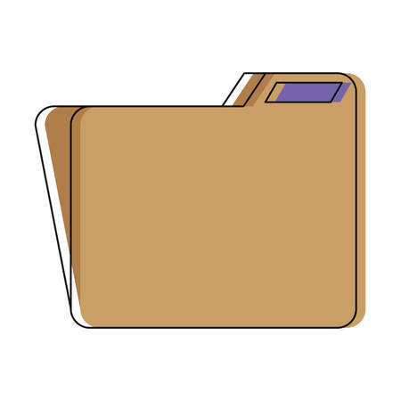 document folder icon over white background vector illustrationのイラスト素材