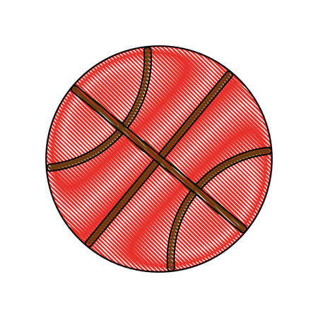 Basketball ball icon over white background vector illustration.のイラスト素材