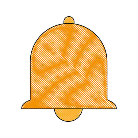 Bell icon over white background vector illustration.のイラスト素材