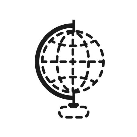 geography tool icon over white background vector illustrationのイラスト素材