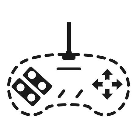 videogame controller icon over white background vector illustrationのイラスト素材