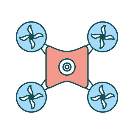 drone icon over white background vector illustrationのイラスト素材