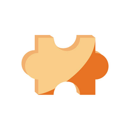 jigsaw puzzle icon over white background vector illustrationのイラスト素材