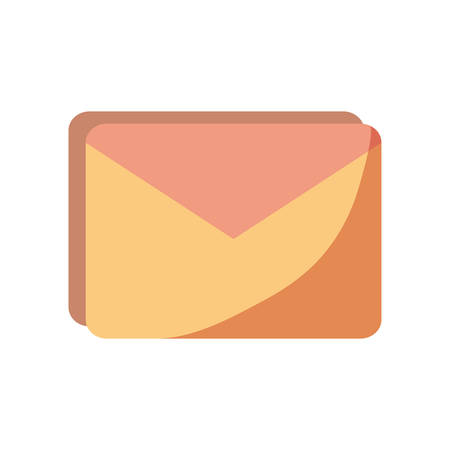 envelope icon over white background vector illustrationのイラスト素材
