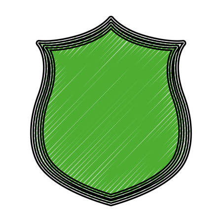 shield icon over white background colorful design vector illustrationのイラスト素材