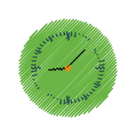 clock icon over white background vector illustrationのイラスト素材