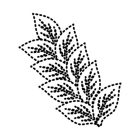 leaves icon over white background vector illustrationのイラスト素材