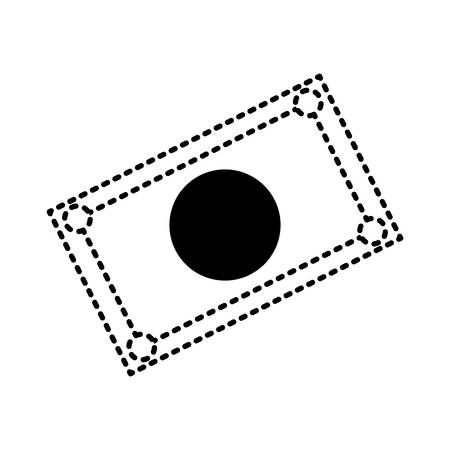 uncolored  bill  sticker over white background   vector illustrationのイラスト素材