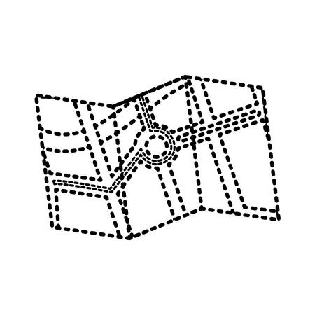 uncolored map  sticker  over white background  vector illustrationのイラスト素材